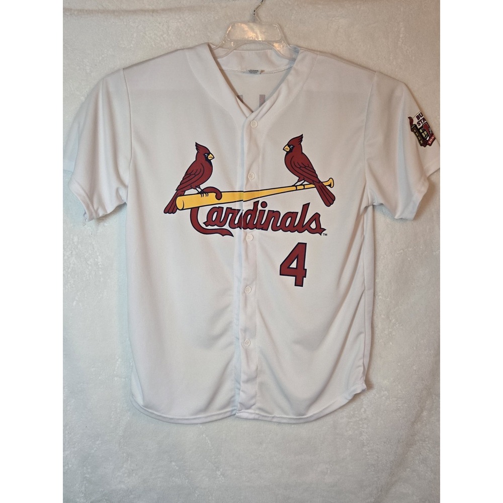 St. Louis Cardinals XL Molina‎ #4 Jersey Shirt White Busch Stadium Anniversary